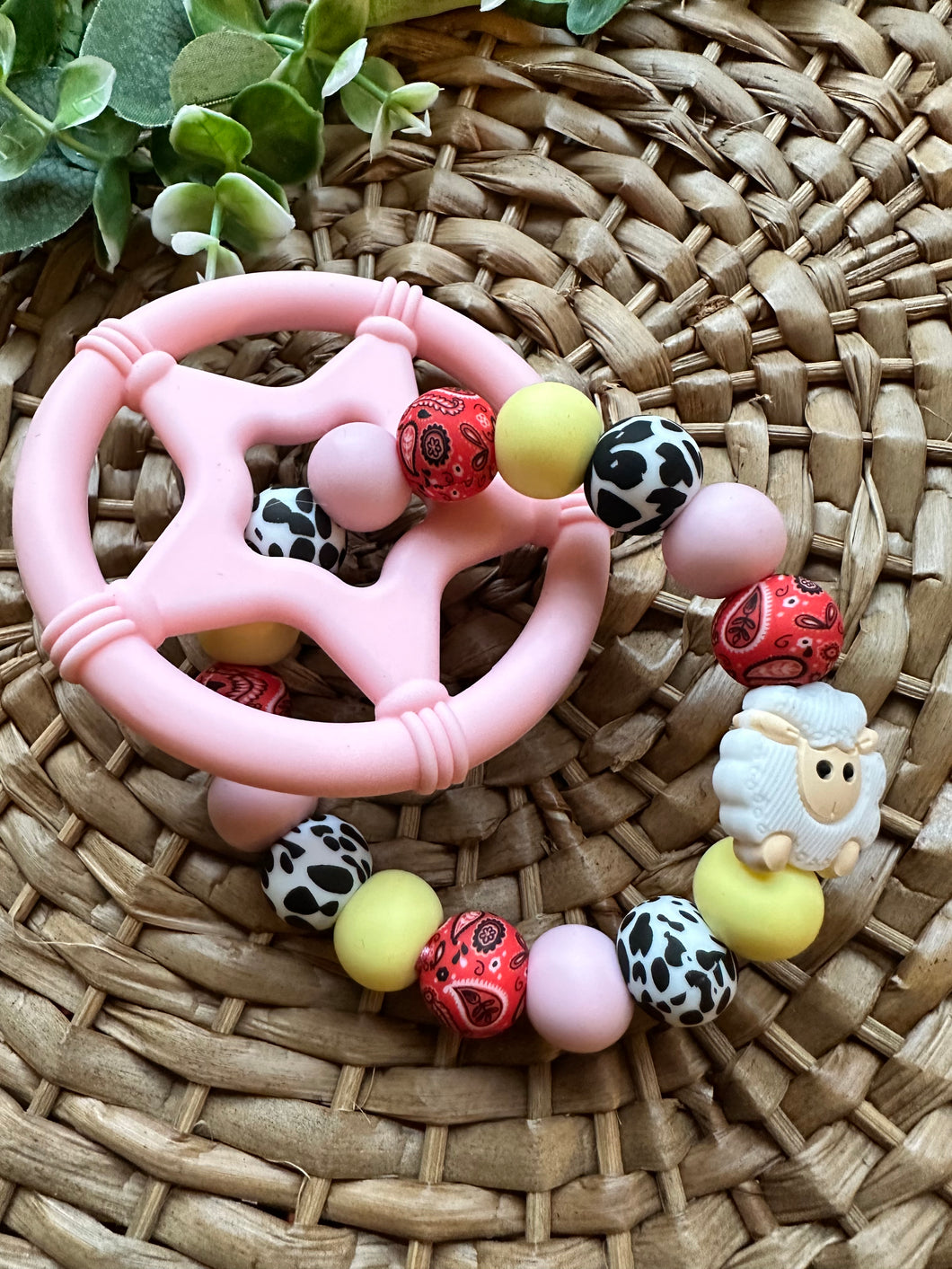 Lil Bow Peep Teether on a Ring